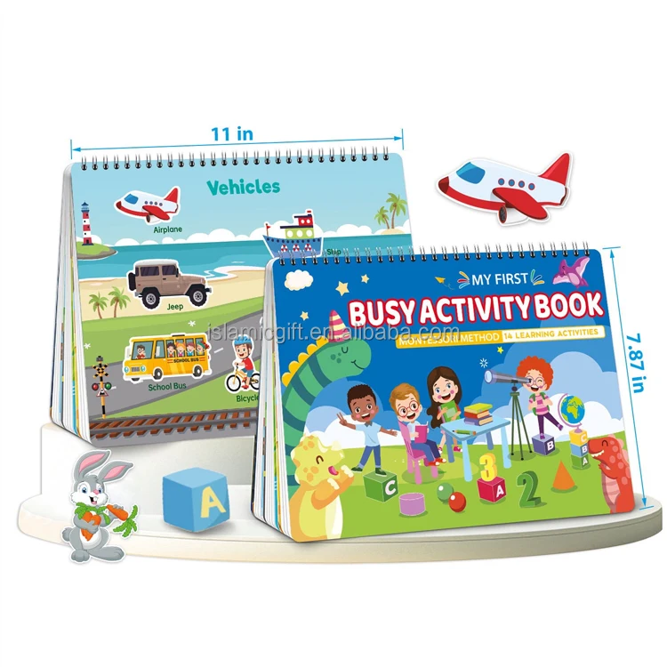 New Arrival Popular My Preschool Islam Green Coloring Busy Book Set Reuse Busy Book For Children