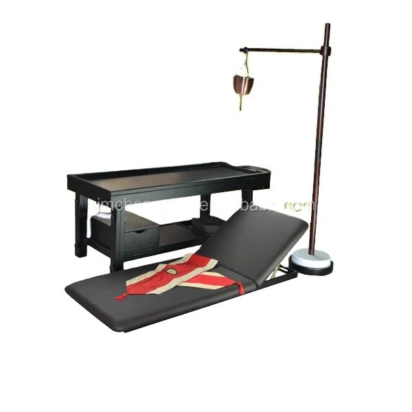 333Y Ayurveda Bed Solid Wood Furniture with Leather for Oil Massage Luxury Ayurveda Massage Bed