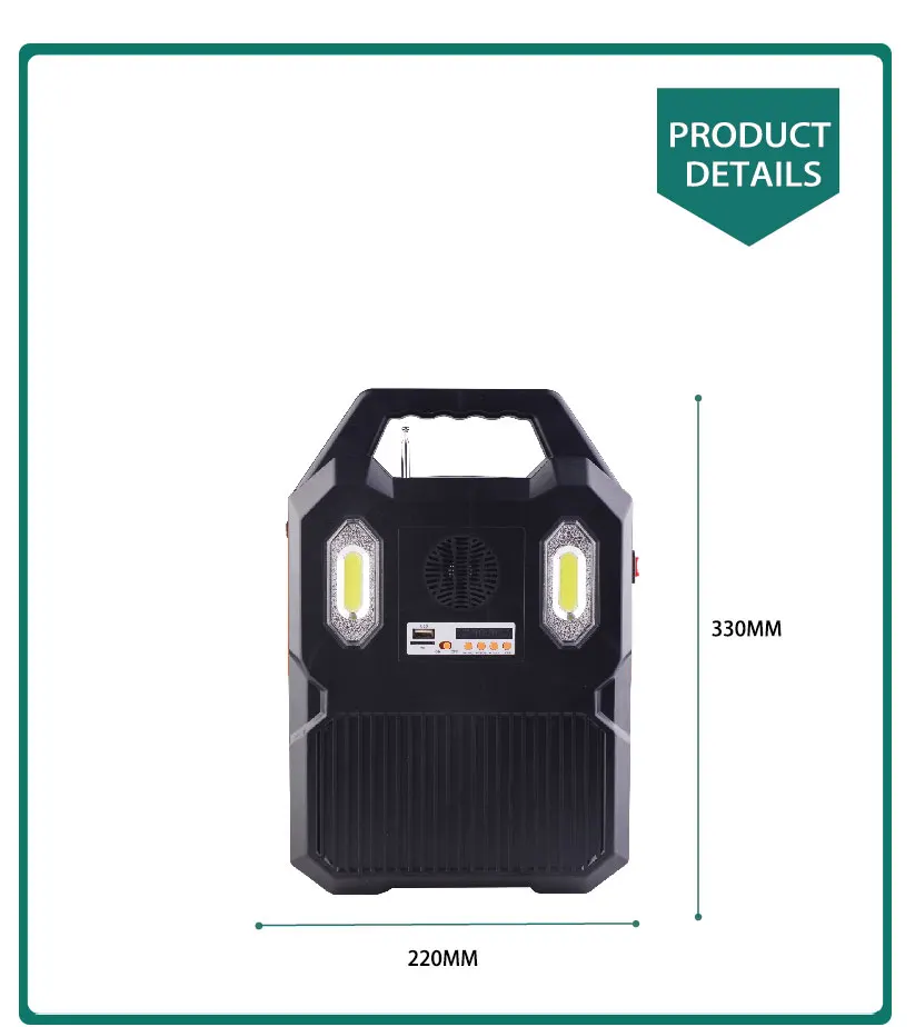AT-9078B  DC 12v 9ah battery solar home  lighting system with Mp3  solar power generator with 4 led bulbs solar energy system