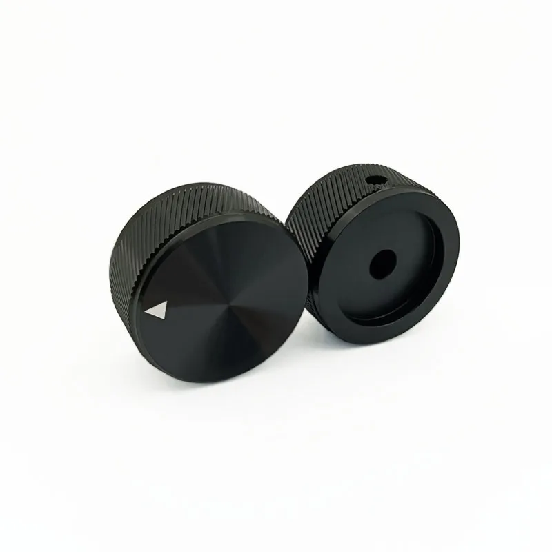34mm black multi-function digital source table rotary knob full aluminum D Teeth round shaft adapt encoder switch potentiometer