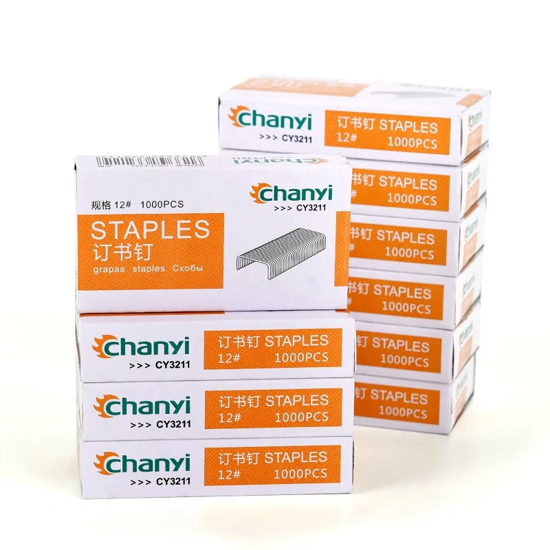 Size 12 1000 pieces box staples for office and school heavy duty staples office supplies back to school items