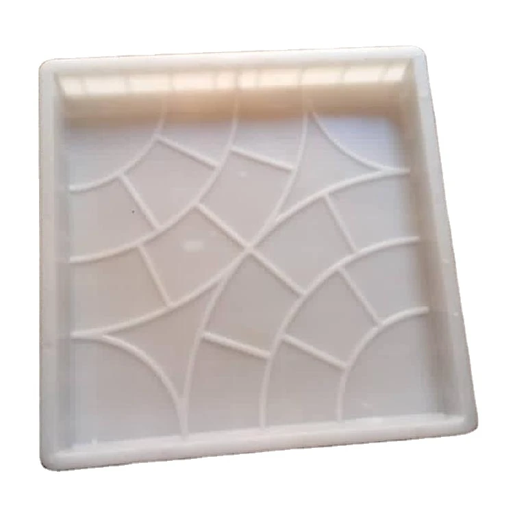 Plastic concrete pavement tiles molds