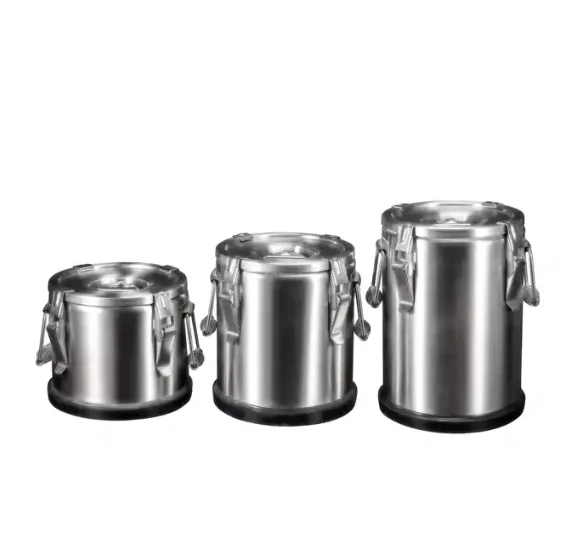 DFC01 Stainless steel Hazard staffs materials transit  insulation thermos storage can with locks and seal bands anti slip rubber