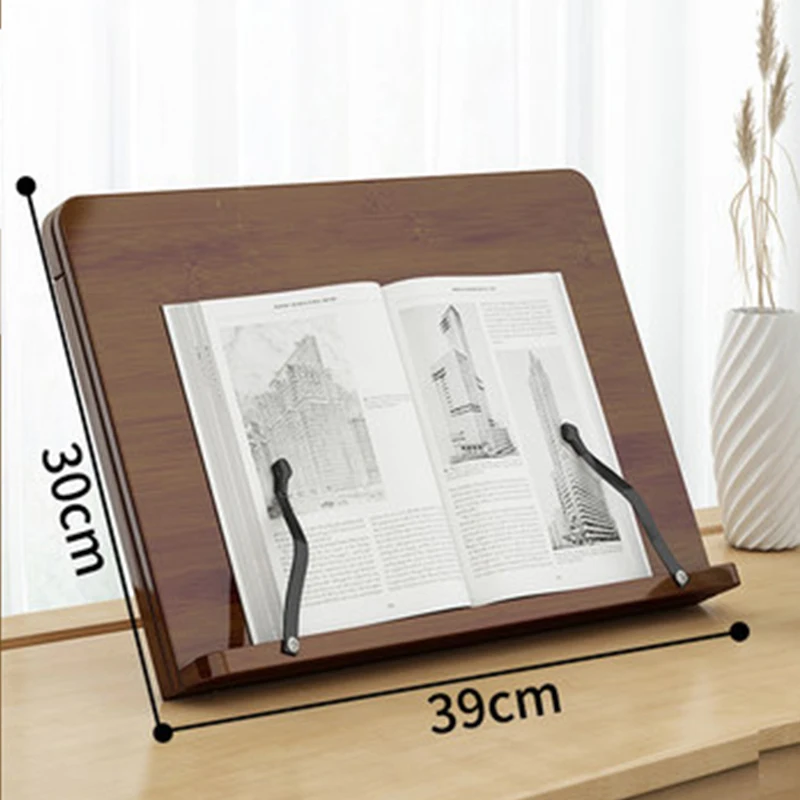 Amazon Hot Selling 3 Gears Adjustable Bookstand Holder Portable Sturdy Light Bamboo Book Reading Stand Desk