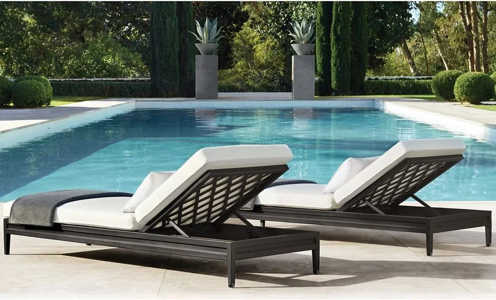 new arrival American style cast aluminum grey teak black powder coating  luxury outdoor furniture garden sofa set