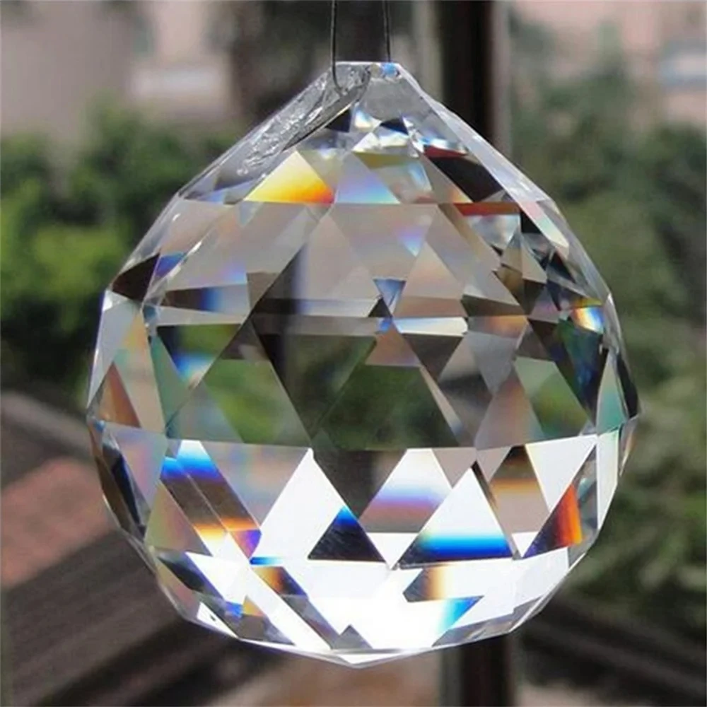 Honor Of Crystal K9 Crystal Clear Light Ball Prisms DIY Pendant For Lighting Curtain Home Decor
