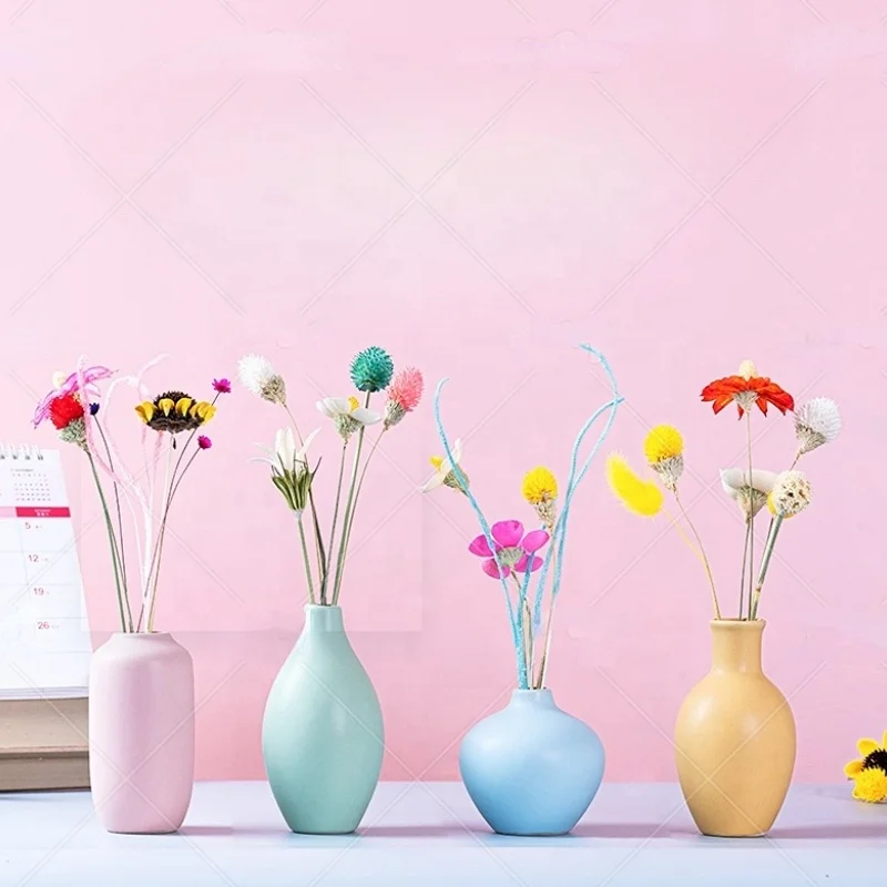 Dried flowers bouquet In Vase Set Farmhouse Decor For Kitchen Bedroom Office Bathroom Shelf Centerpiece Table Decorations