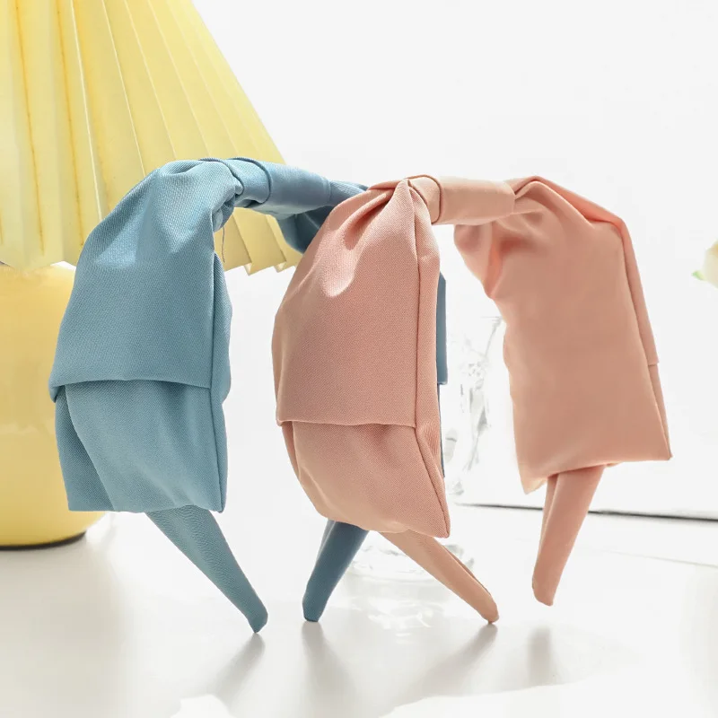 Wholesale simple solid color party hair band girl cute oversized hair band