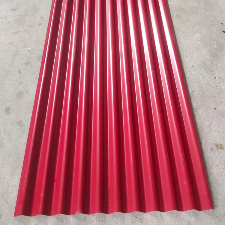 Zinc Coating 34 Gauge Color Coated Galvanized Corrugated Steel Roofing Sheet