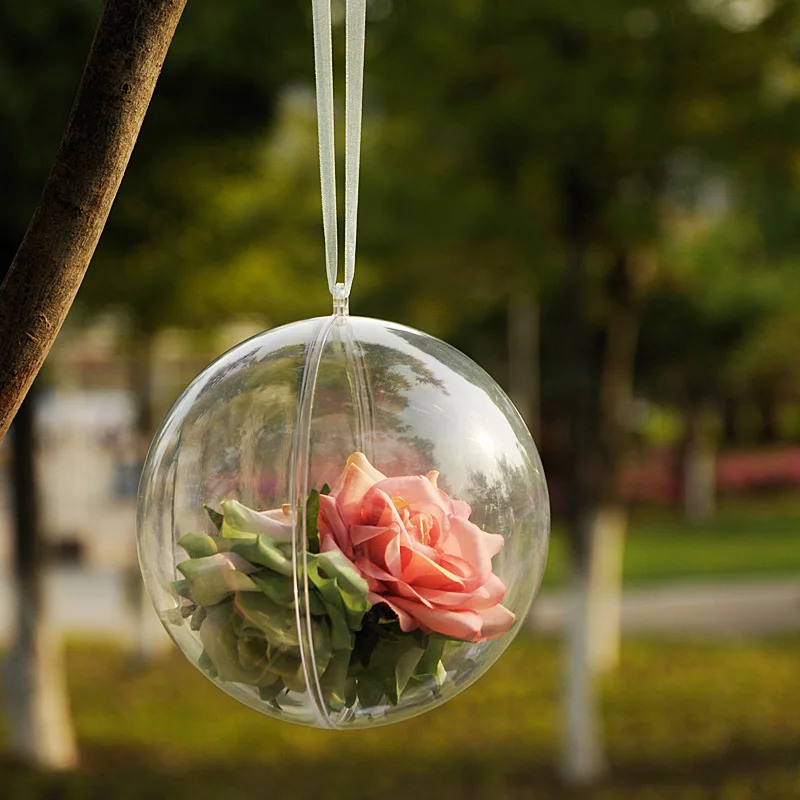 plastic hollow ball Christmas hollow decoration ball shopping mall sky window transparent ball candy packaging box
