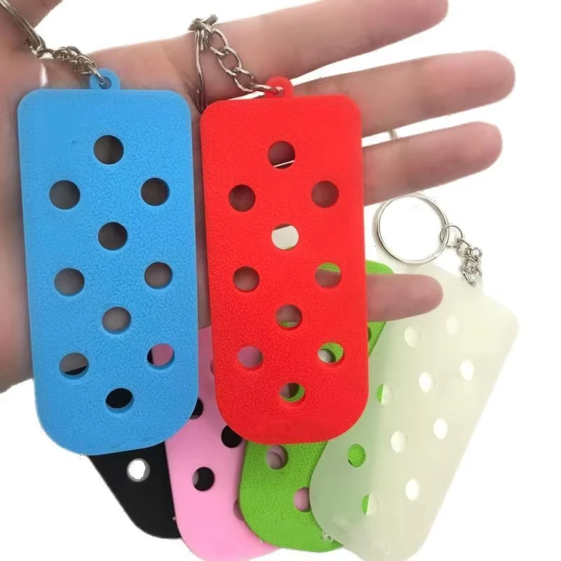 Wholesale Keychain With Croc Hole Soft Eva Design Hyb Keychain Customized Key Chain For Croc Dhoe Charms Display Holder