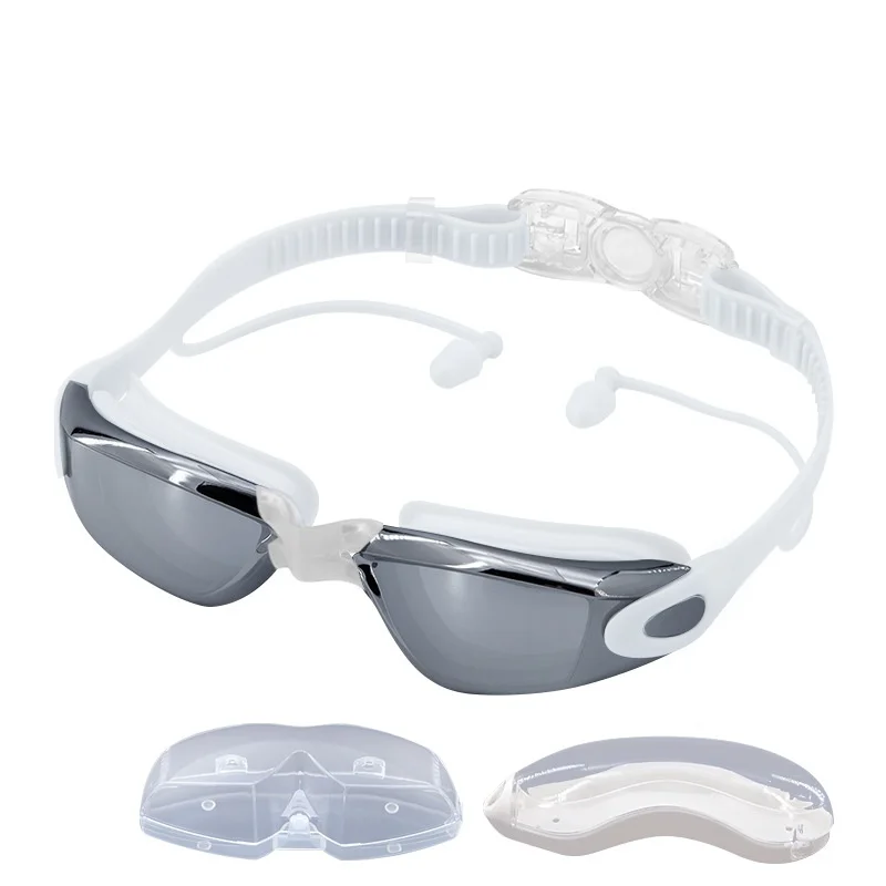 Wholesale Fashionable Silicone Swimming Goggles Waterproof and Anti-Fog Design for Men Women Adults for Diving