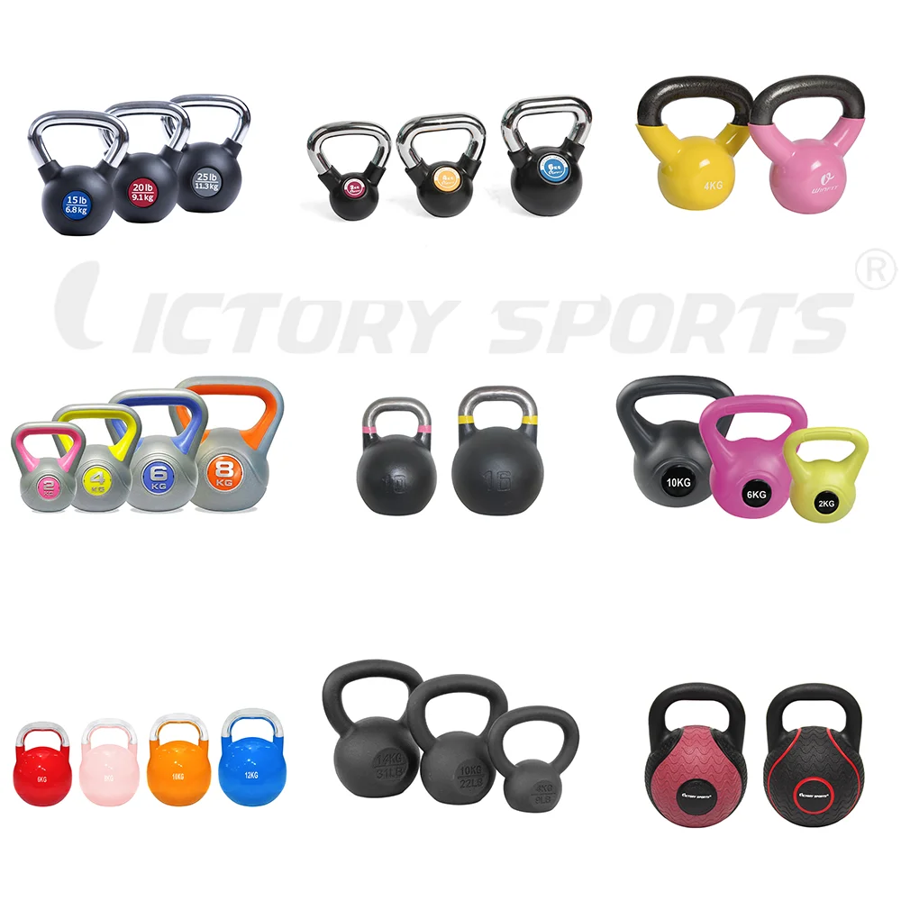Custom Wholesale Gym Manufacturer Factory Adjustable Competition Kettlebell Set