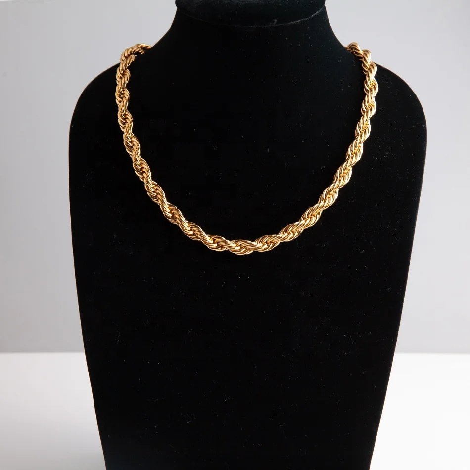 Fashion all-match classic rope chain stainless steel twist chain clavicle lightweight necklace