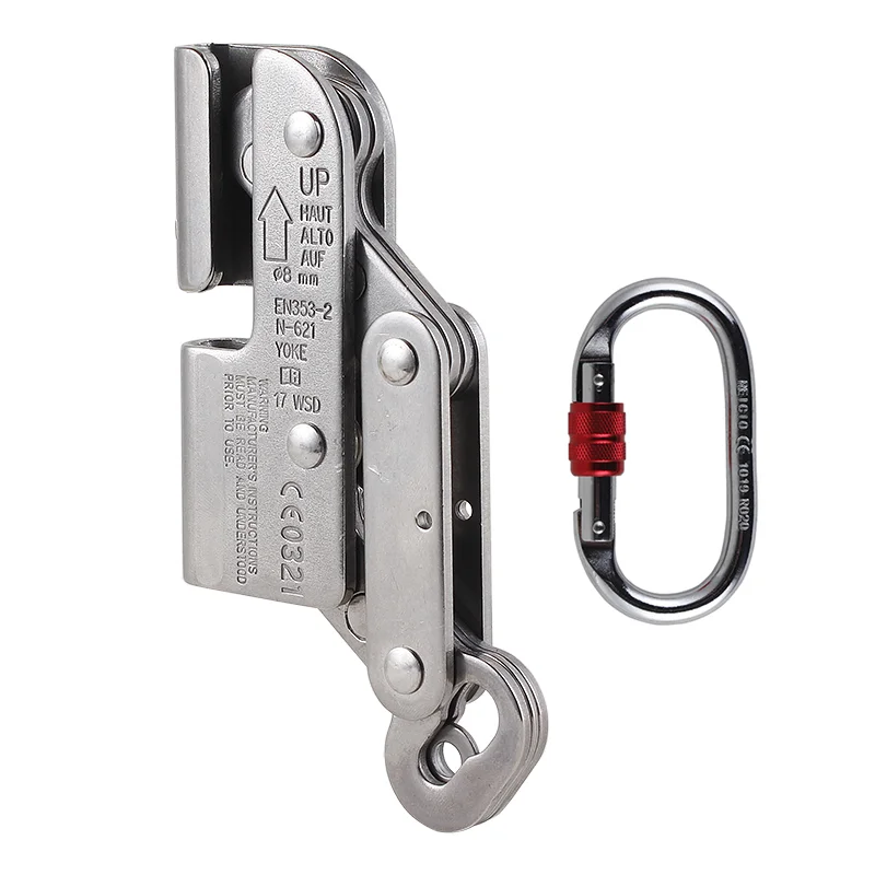 High Altitude Safety Rope Wire Cable Grab with Self-Locking Device Weighted Fall Arrest Rope Catcher