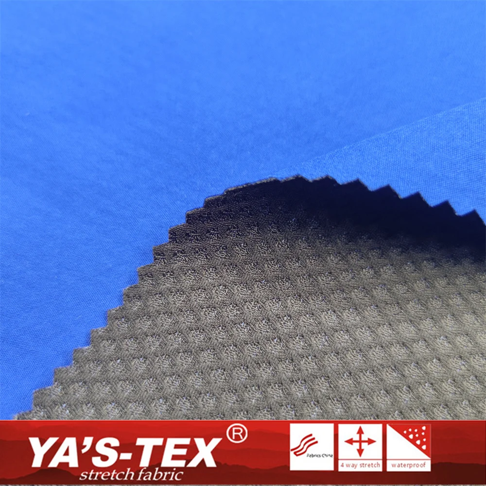 Waterproof 3 layers bonded fabric Polyester Spandex fabric laminated TPU film bonding knitted Mesh Fabric for Sports Garment