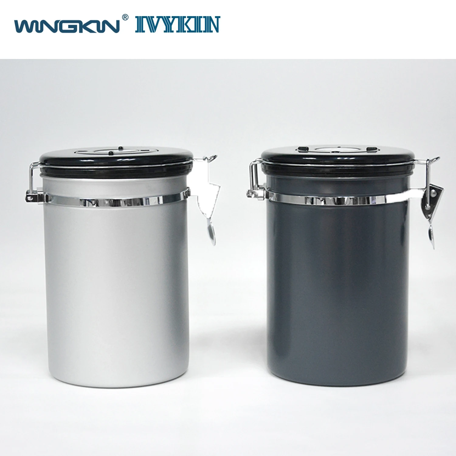 
Stainless Steel Coffee Canister With One Way Degassing Valve and Date Compass for 500grams coffee 