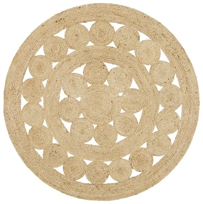 
Classic Round Braided Jute Rugs Hemp Area Rugs for Indoor and outdoor 