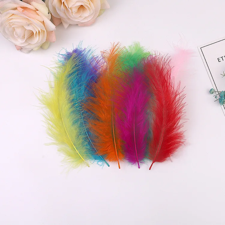 Colorful Fluffy  Turkey Feather For Jewelry Decoration DIY Dream catcher Marabou Plume Feathers