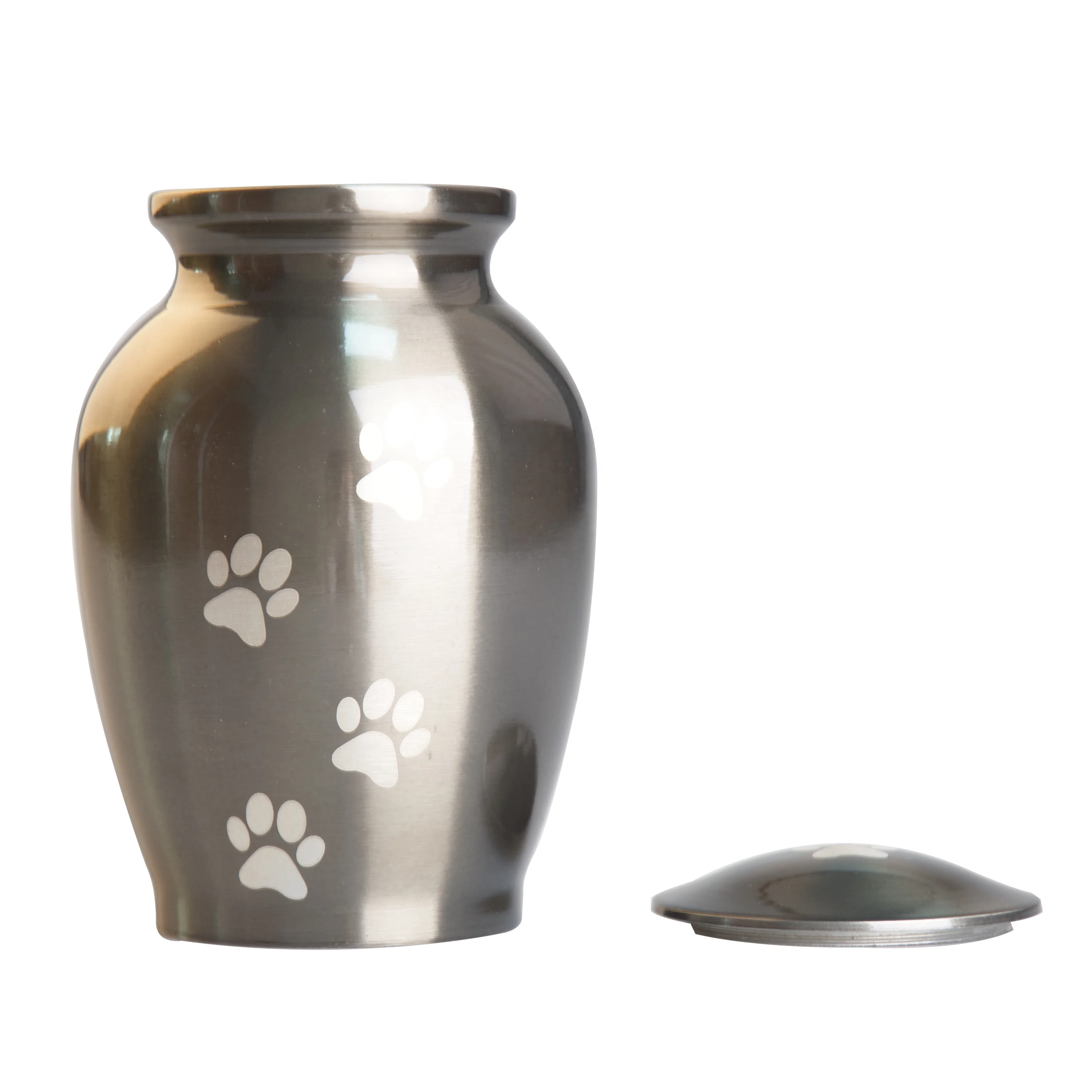 Makey metal urn brass urn cremation urn funeral supplies pet paws print