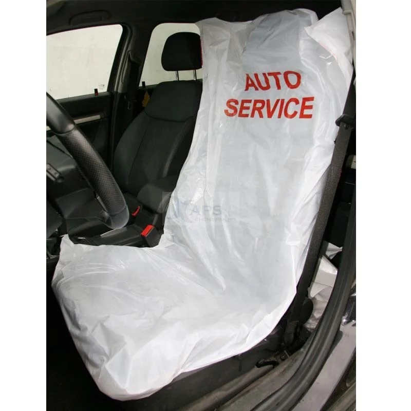 Factory price OEM Customized Logo Seat covers fits different car Disposable Car white seat covers design Plastic seat cover