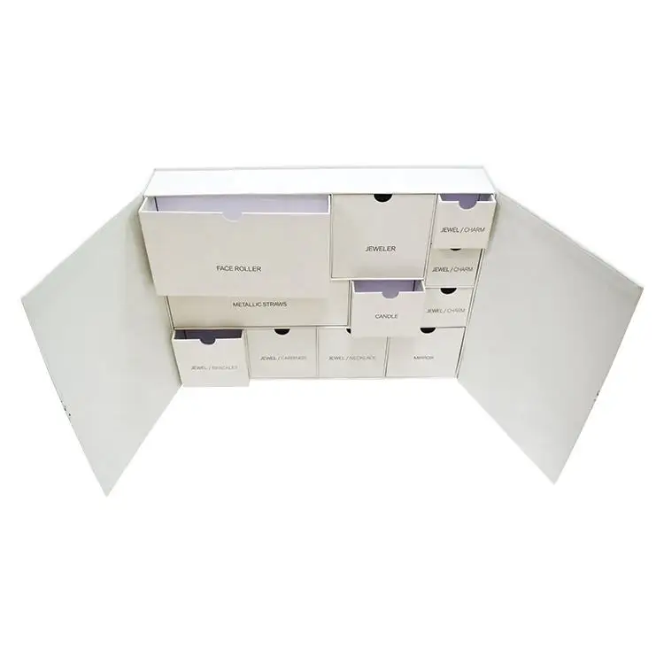 Wholesale Custom Christmas Fidget Advent Calendar Box Ramadan Decorations Rose Candle Jewelry Mystery Gift Box