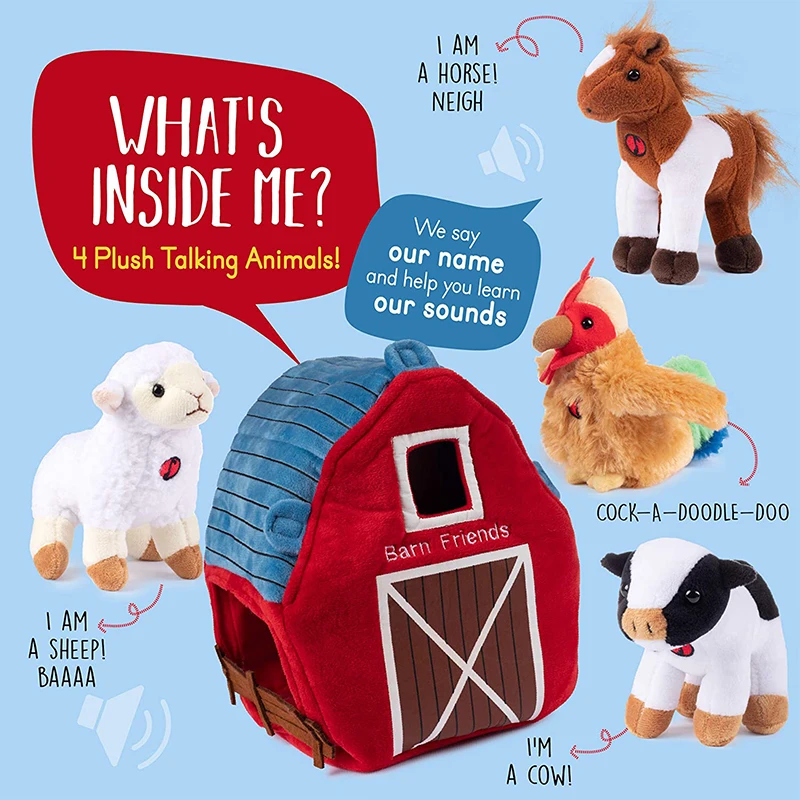 Wholesale Cute Animal Farm Toys For Boys And Girls Unique Gifts For Barn Houses And Four Soft Plush Animal Stuffed Toy Sets