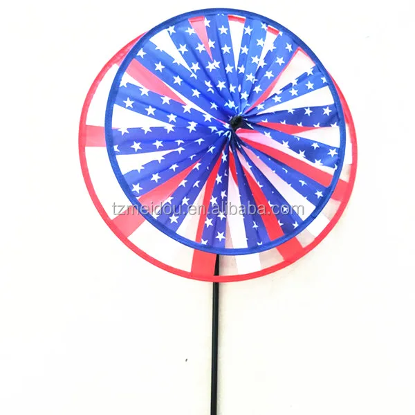 American  Flag Wind Spinner kids toys Independence Day decorations