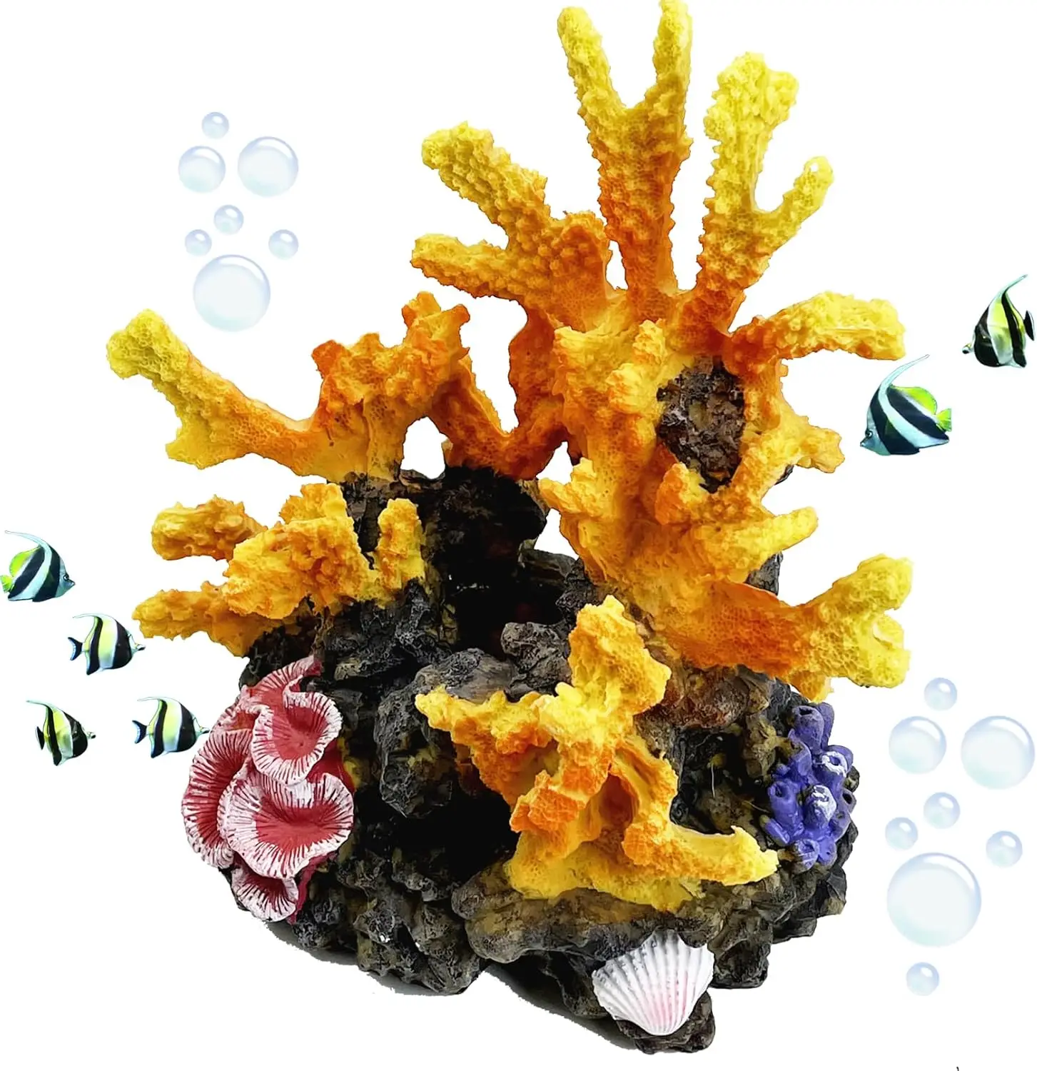 Aquarium Coral Reef Decor Artificial Aquarium Coral Ornament Fish Cave Hideout Plants Resin Fish Tank Accessories  Landscaping