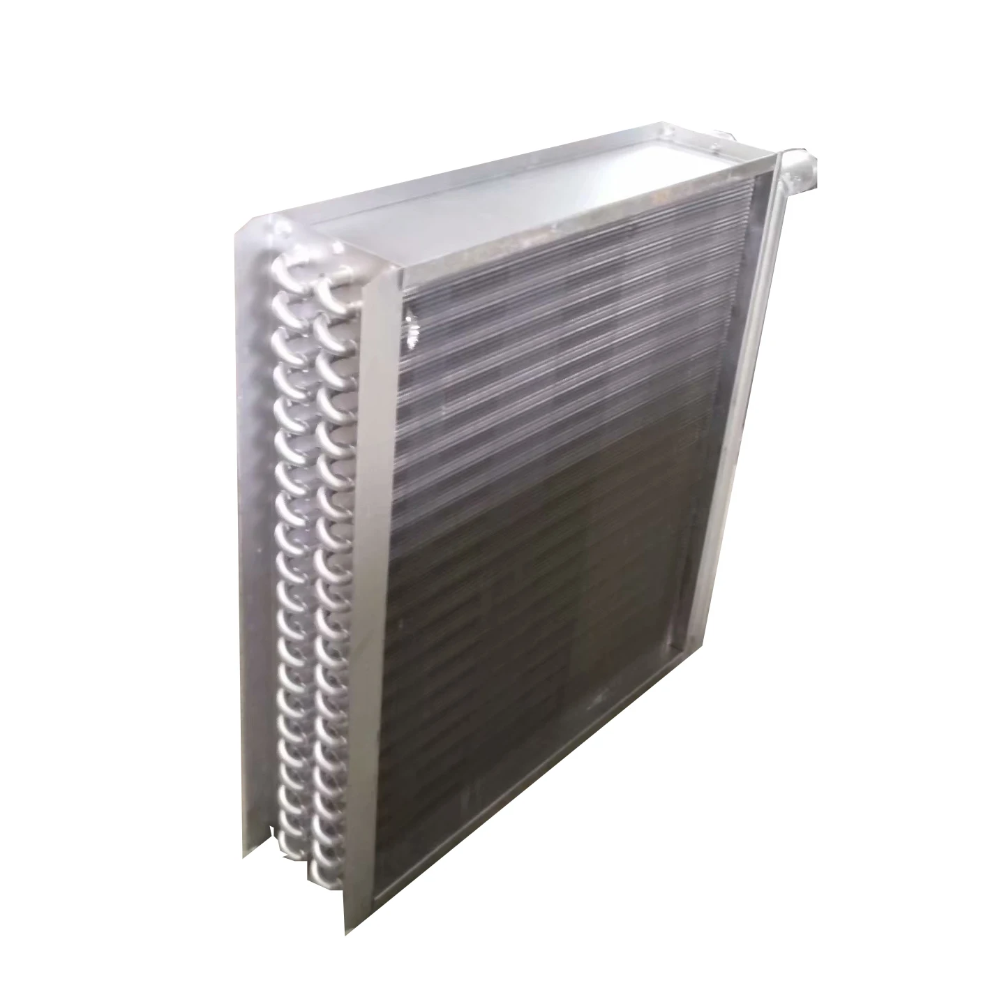 Custom 5/8 inch stainless steel tubes and fins for steam or hot water heat exchanger cooling coils, corrosion resistant