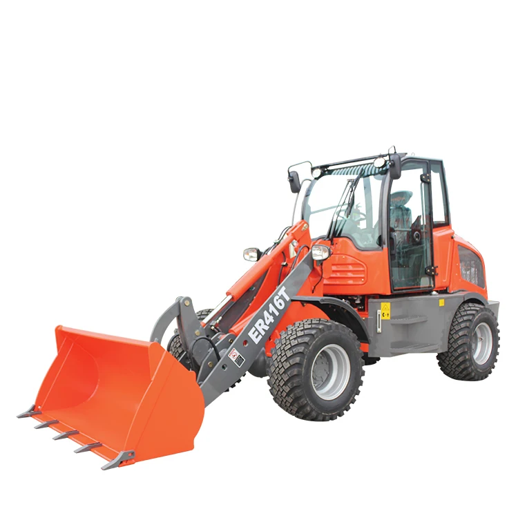  Everun Китай 1600 кг ER416T CE 4WD Мини ферма сад передний конец маленький ковш колесный погрузчик для