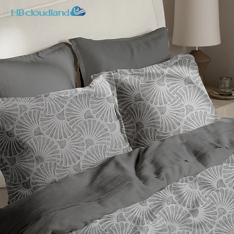 Cloudland Polyester Jacquard Designer Bed Duvet Comforter Sets Cover Set Bedding Luxury Queen Size 3 Piece Wholesale