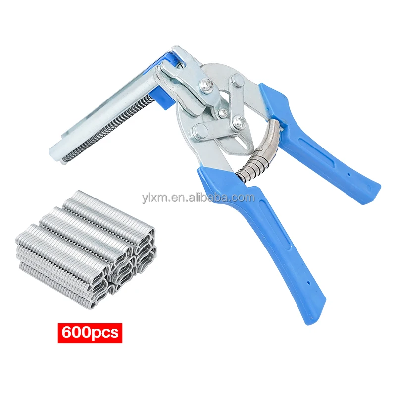 1 Box M Nail with 1 Plier Pack Rabbit Wire Cage Installation Tools Chicken Quail Cage Clamp Animal Cage Assemble Plier