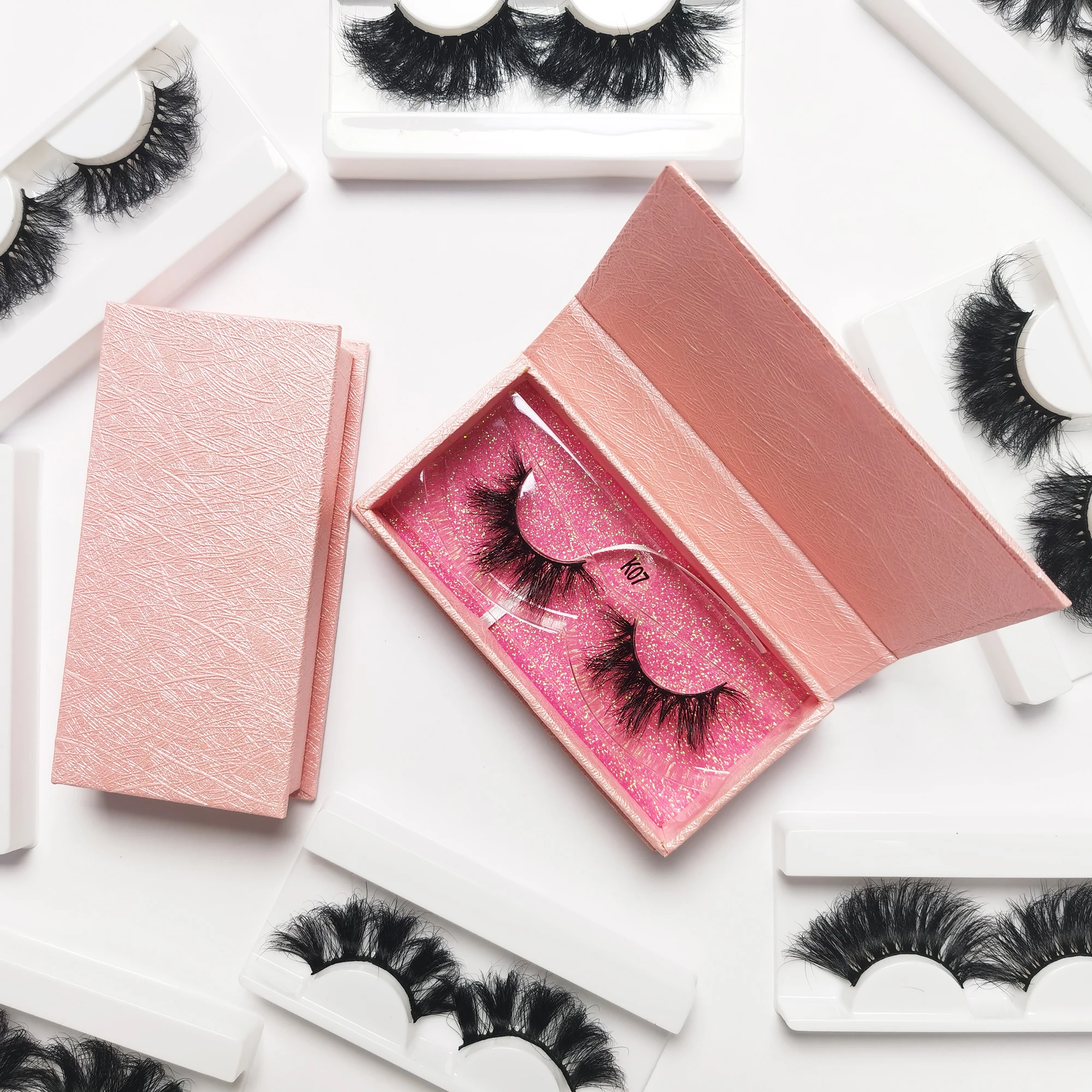 
Wholesale Eyelash Label Lash Box 3d Bottom Full Strip Mink Lashes Dramatic Mink Eyelashes Vendors 3d 25mm Mink Eyelash 