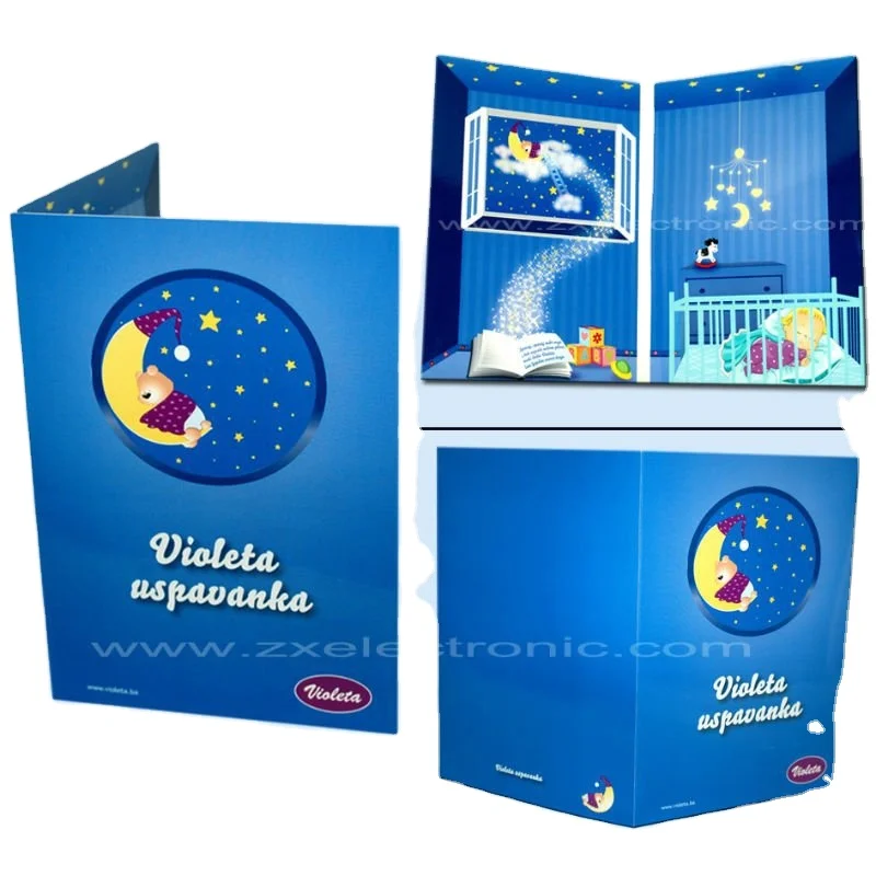 Custom printing voice recordable sound musical greeting cards Christmas card invitation/Thanks/Birthday card