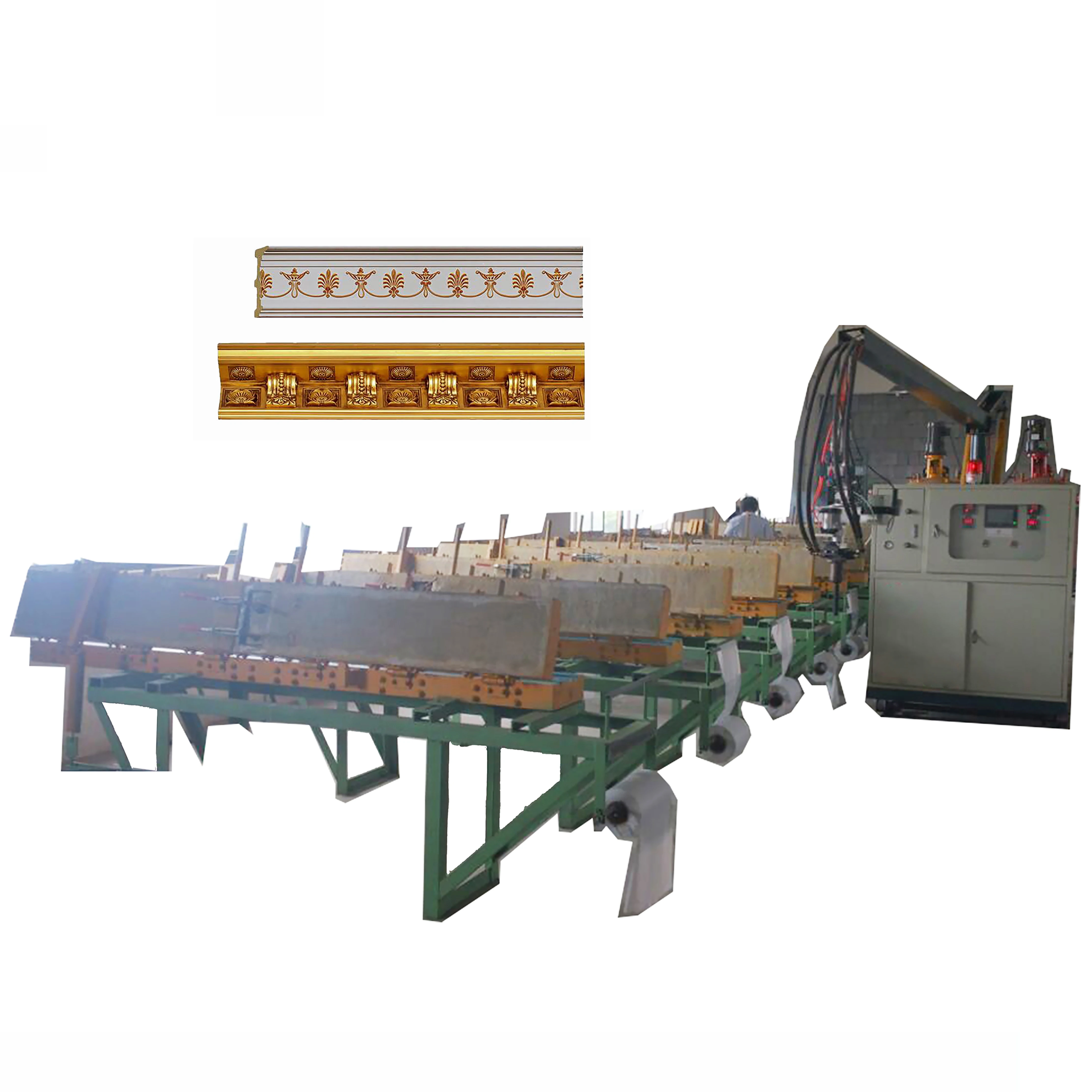 Искусственная полиуретановая внутренняя декоративная литьевая машина производственная линия