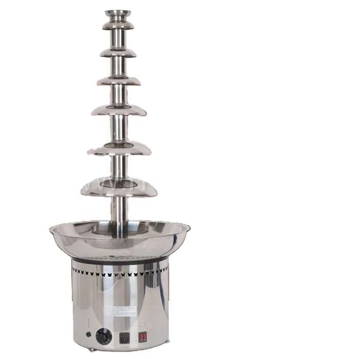 CE Certified 4-7 tiers home use commercial use chocolate fountain/ waterfall melting machine stainless steel