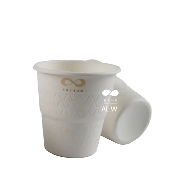 Disposable  couvercle sugarcane disposable cup lid koffiekopje deksel degradable custom paper cup