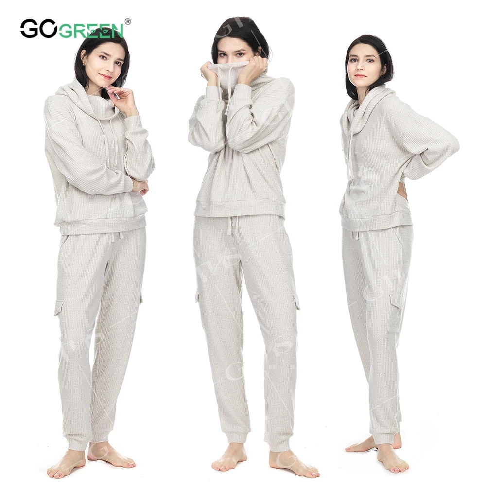 Ladies Long Sleeve Custom Pajamas With Logo Adult Luxury 73%Polyester 26%Viscose 1%Elastane Women Sleepwear