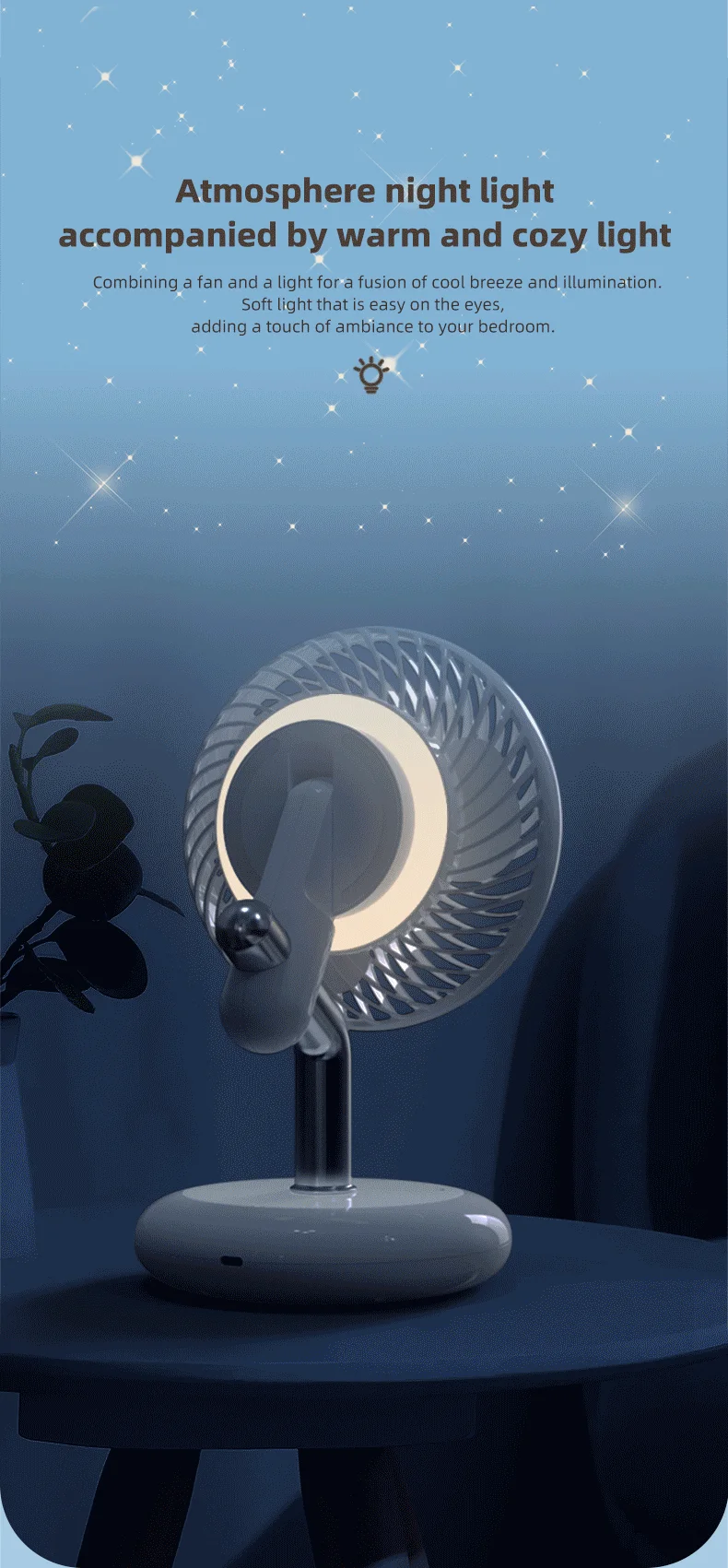 Summer Portable USB Rechargeable Ventilator Air Cooler Electric Small Touch Handheld Mini Fans With Light