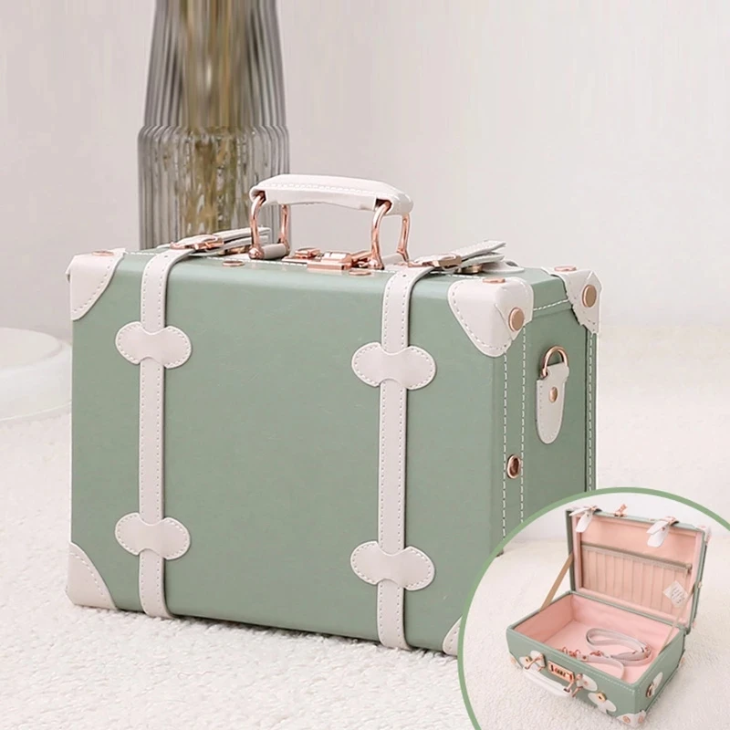 Luxury Travel Case Vintage Handmade Suitcase Leather Suitcase Boxes Custom Packaging Jewelry Hand Luggage Suitcase