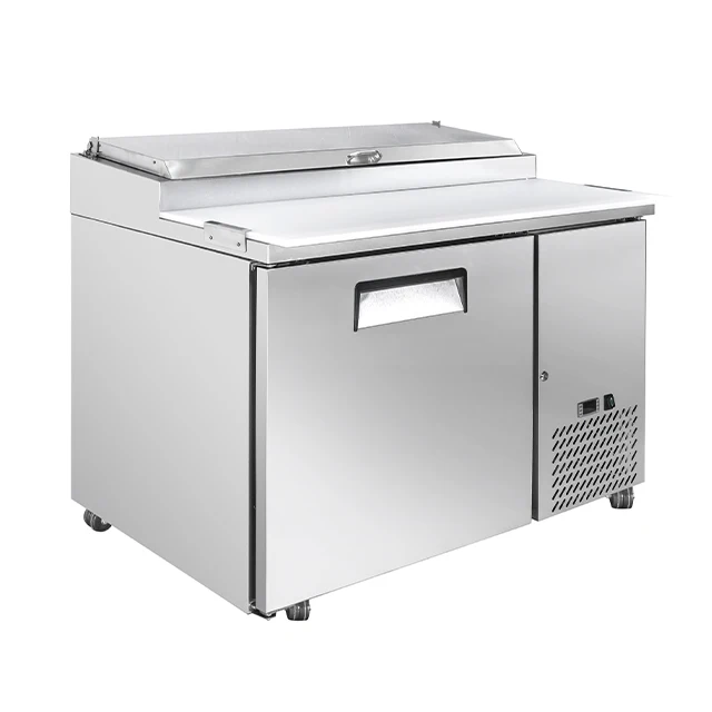 High Quality 304 Stainless Steel Commercial Pizza Refrigerator Fridge Refrigerator Salad Table