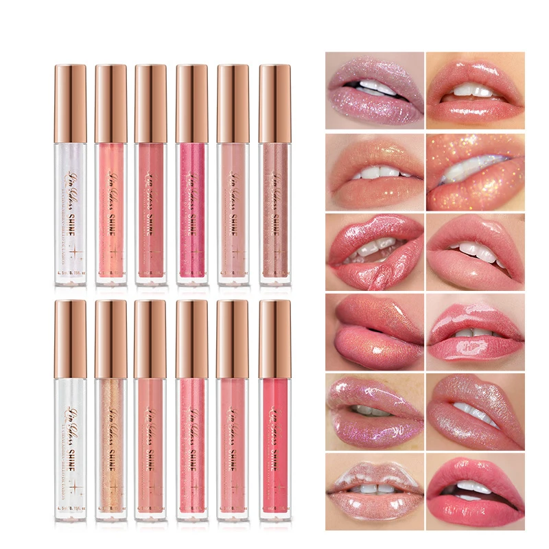 Bulk Makeup Red Pink Lipstick Plumping Lip Gloss Vendors Wholesale Private Label Nude Organic Clear Glossy Vegan Lipgloss