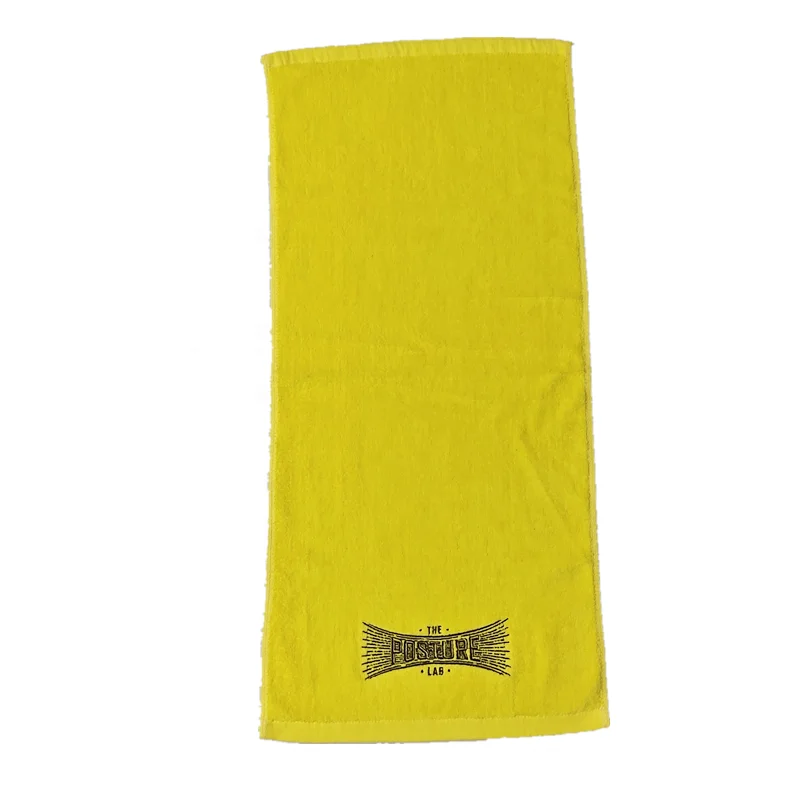 100% cotton Custom Embroidery Logo Small order hand face towel/sport towel/gym towel with logo