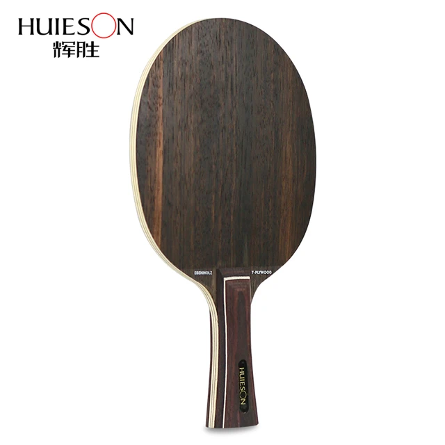 Базовая пластина для ракетки для настольного тенниса HUIESON 7 дюймов из черного дерева, базовая пластина с быстрой разрывной длинной ручкой, Базовая плита с короткой ручкой, 7-слойная чистая древесина