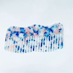 Manufacturers direct selling wide tooth comb custom logo pink acetate hairdressing combs