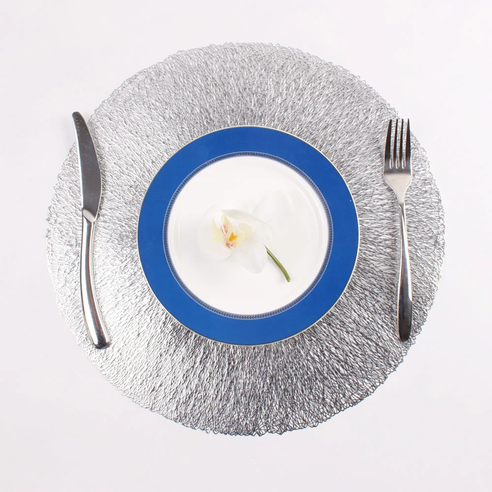 wholesale continental restaurant table decoration PVC explosion silk placemat