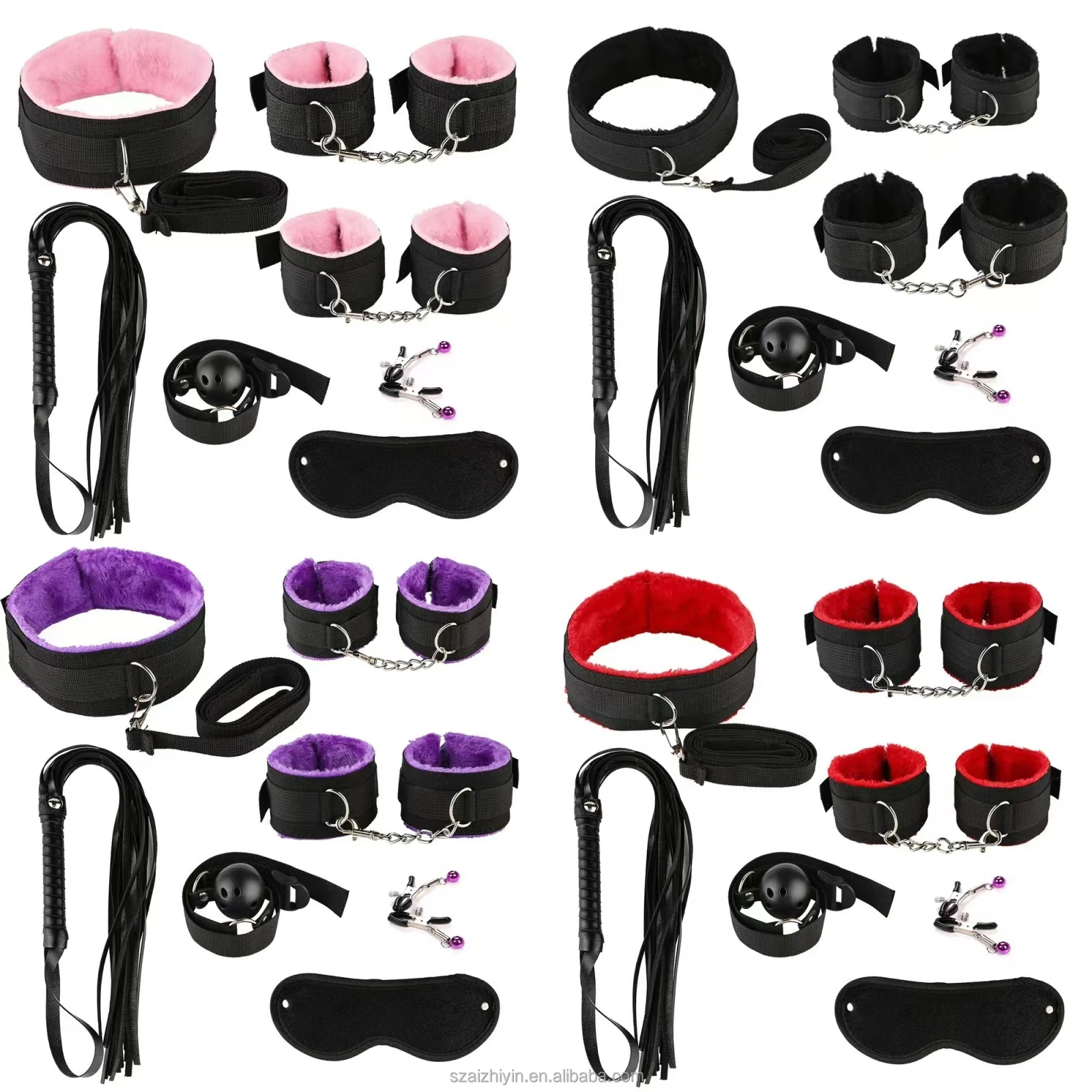 Unique features 34 Pcs Bondage BDSM Kit Sex Toy Set bondage kit testicle clamps bondage set