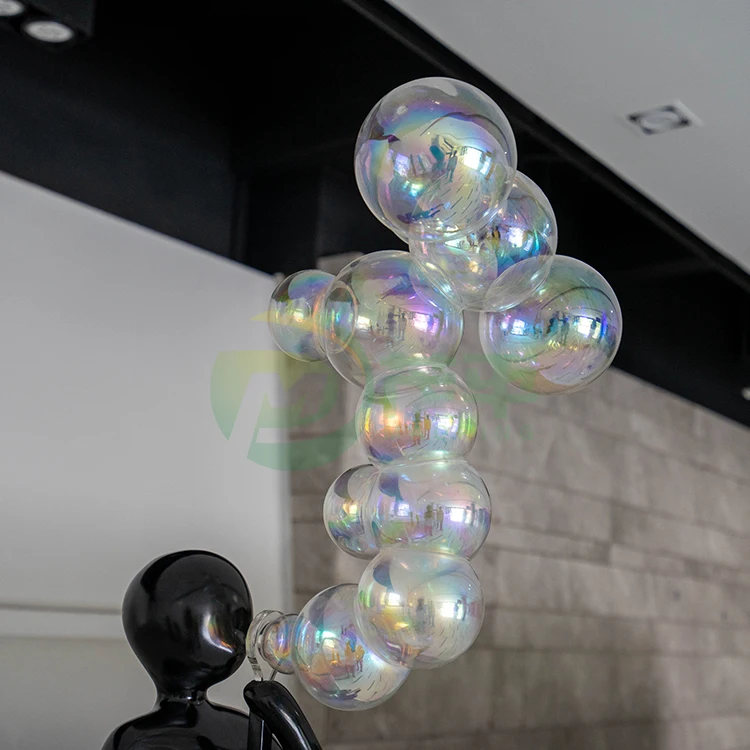 Customized Modern Europe Luxury Style Fiberglass Black Resin Art Indoor Decoration Bubble Person Sculpture