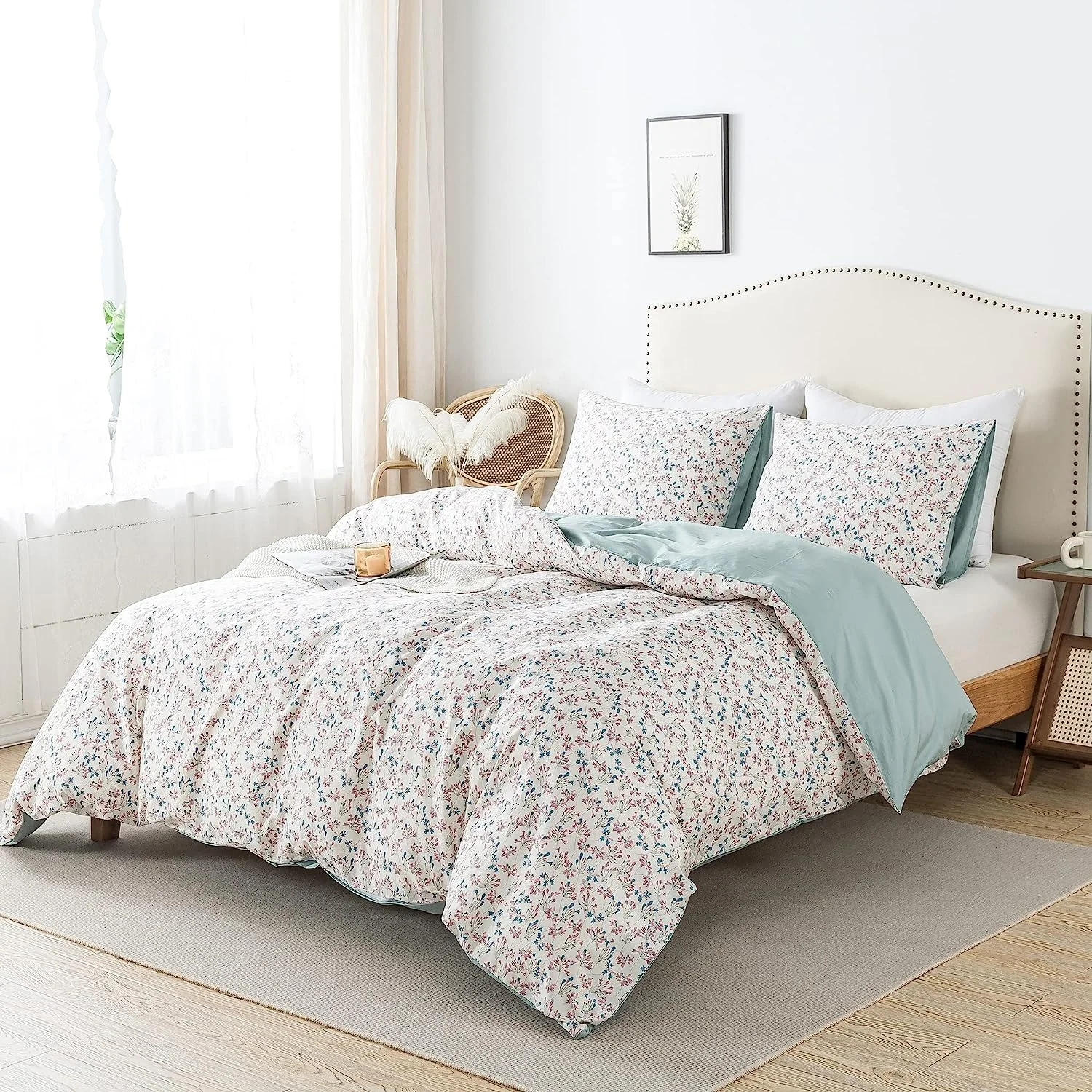 Beautiful Flowers Bedding Sets Collections Factory Bedding Set Skin Friendly Sheet Bed Custom